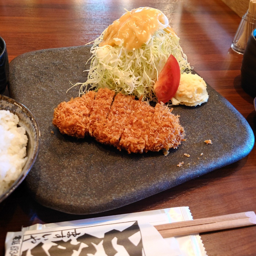 ユーザーが投稿したトンカツ定食の写真 - 実際訪問したユーザーが直接撮影して投稿した今福東とんかつとんかつ ますいやの写真