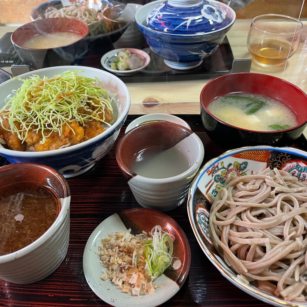 ユーザーが投稿した醤油トンカツおろし蕎麦セットの写真 - 実際訪問したユーザーが直接撮影して投稿した春日そば手打ちそば とみたやの写真