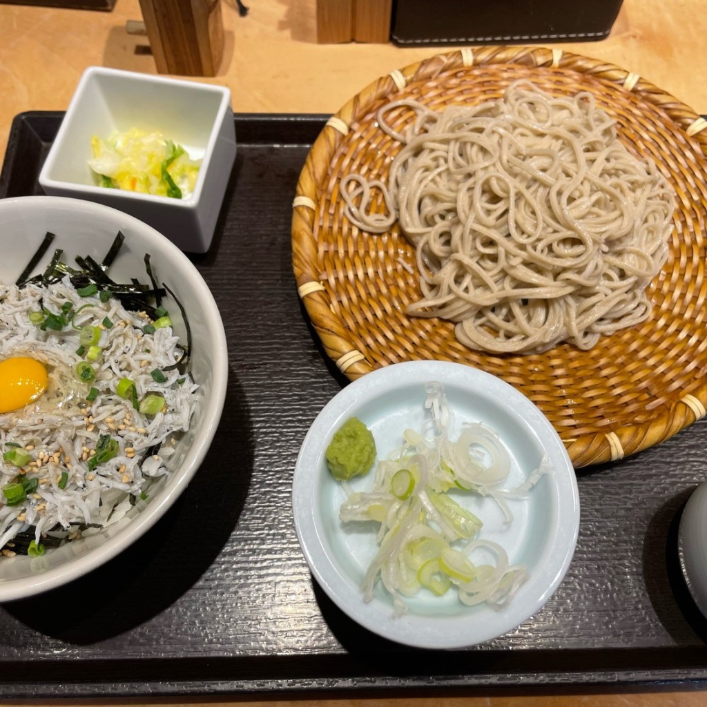 ユーザーが投稿したしらす丼セットLunchの写真 - 実際訪問したユーザーが直接撮影して投稿した金山町そばソバキチ 金山店の写真