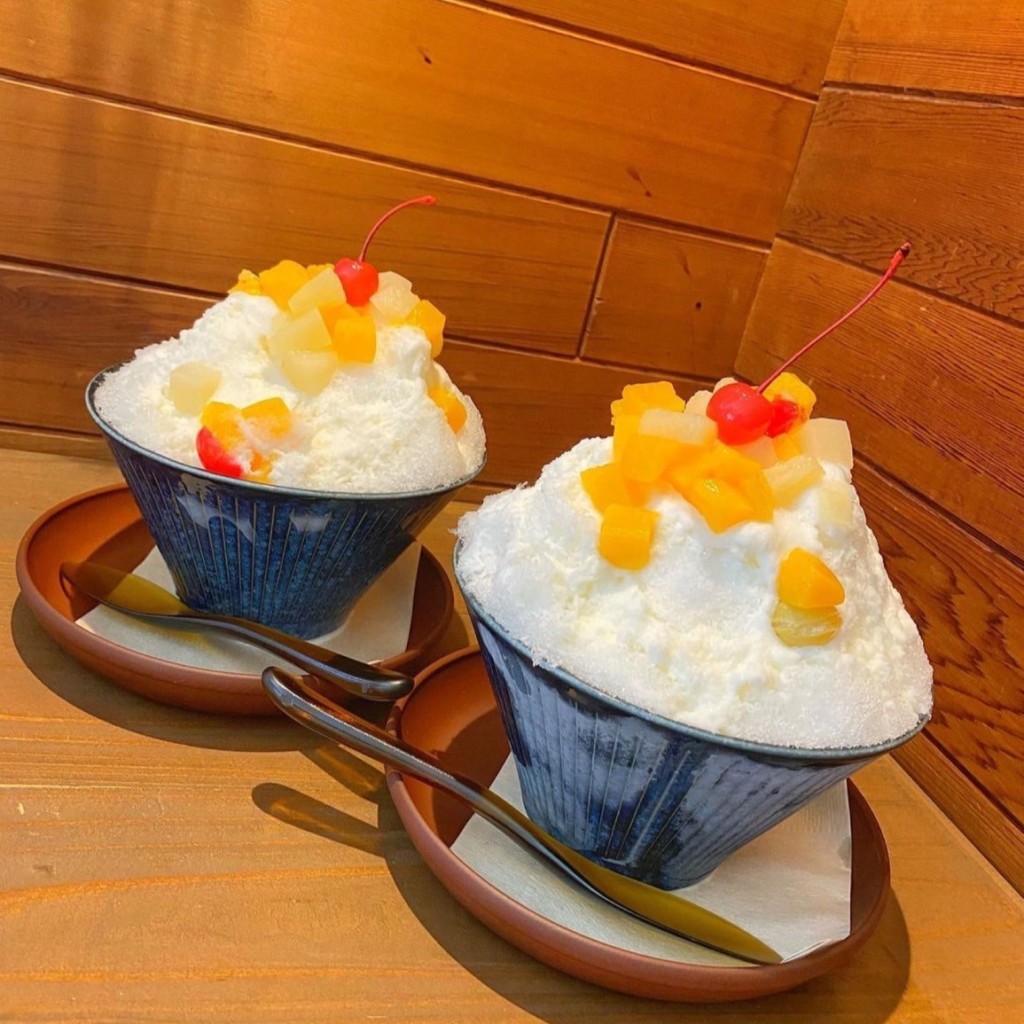 ユーザーが投稿したかき氷 大人の杏仁の写真 - 実際訪問したユーザーが直接撮影して投稿した元城町カフェmeat &bar Tab.の写真