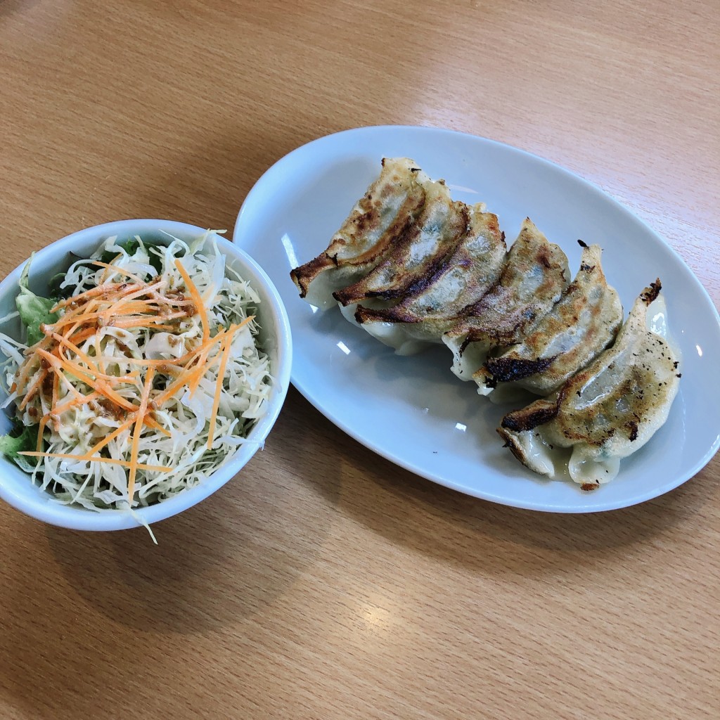 ユーザーが投稿したギョーザセット(Lunch)の写真 - 実際訪問したユーザーが直接撮影して投稿した松ヶ島町ラーメン専門店麺屋 ばんびの写真
