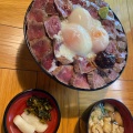 メガ盛り あか牛丼セ - 実際訪問したユーザーが直接撮影して投稿した乙姫牛丼あか牛丼いわさきの写真のメニュー情報