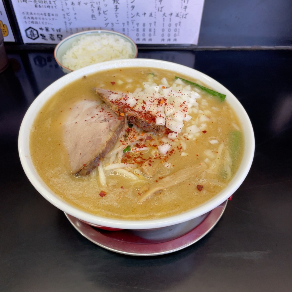 ユーザーが投稿した味噌ラーメンの写真 - 実際訪問したユーザーが直接撮影して投稿した上泉町ラーメン専門店中華そば 亀喜屋の写真