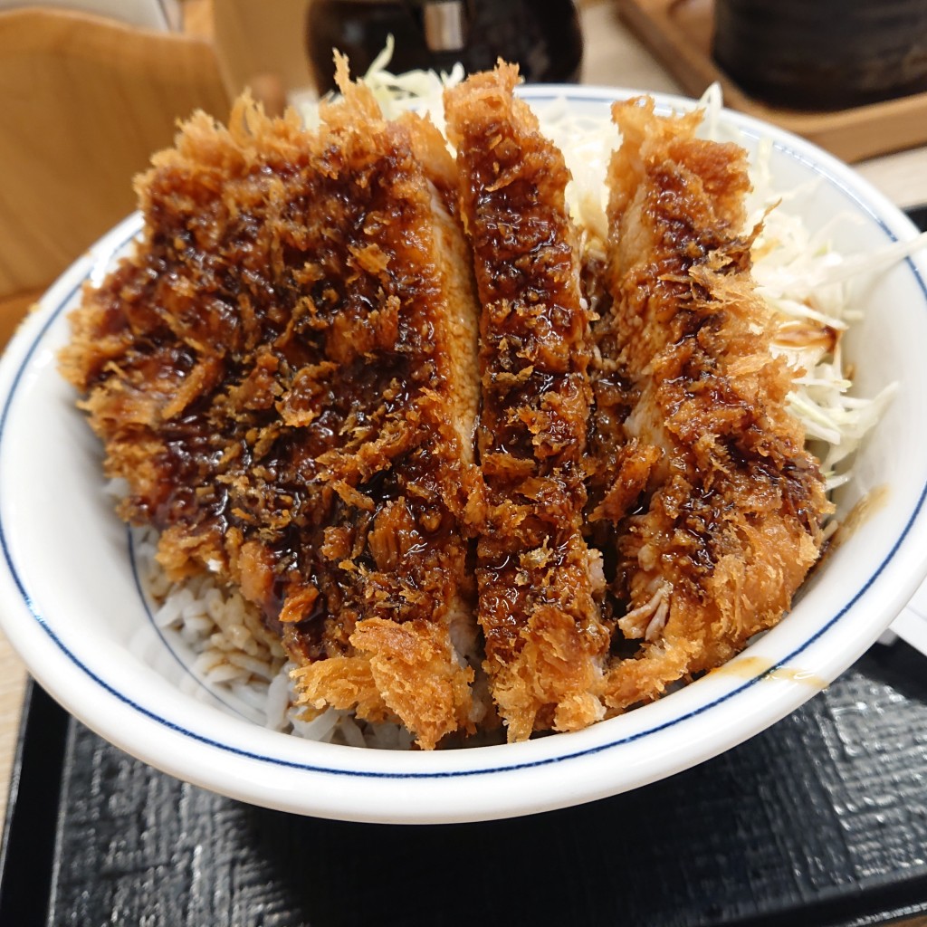 ユーザーが投稿したソースカツ丼(梅)の写真 - 実際訪問したユーザーが直接撮影して投稿した柳橋とんかつかつや 浅草橋店の写真