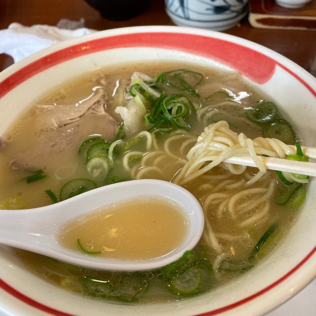 ユーザーが投稿した武蔵ラーメンセットの写真 - 実際訪問したユーザーが直接撮影して投稿した甘木ラーメン / つけ麺武蔵ラーメン 大牟田店の写真