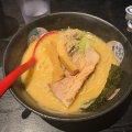 鶏濃厚魚介煮干しラーメン - 実際訪問したユーザーが直接撮影して投稿した鞍月ラーメン / つけ麺麺屋 吉宗の写真のメニュー情報