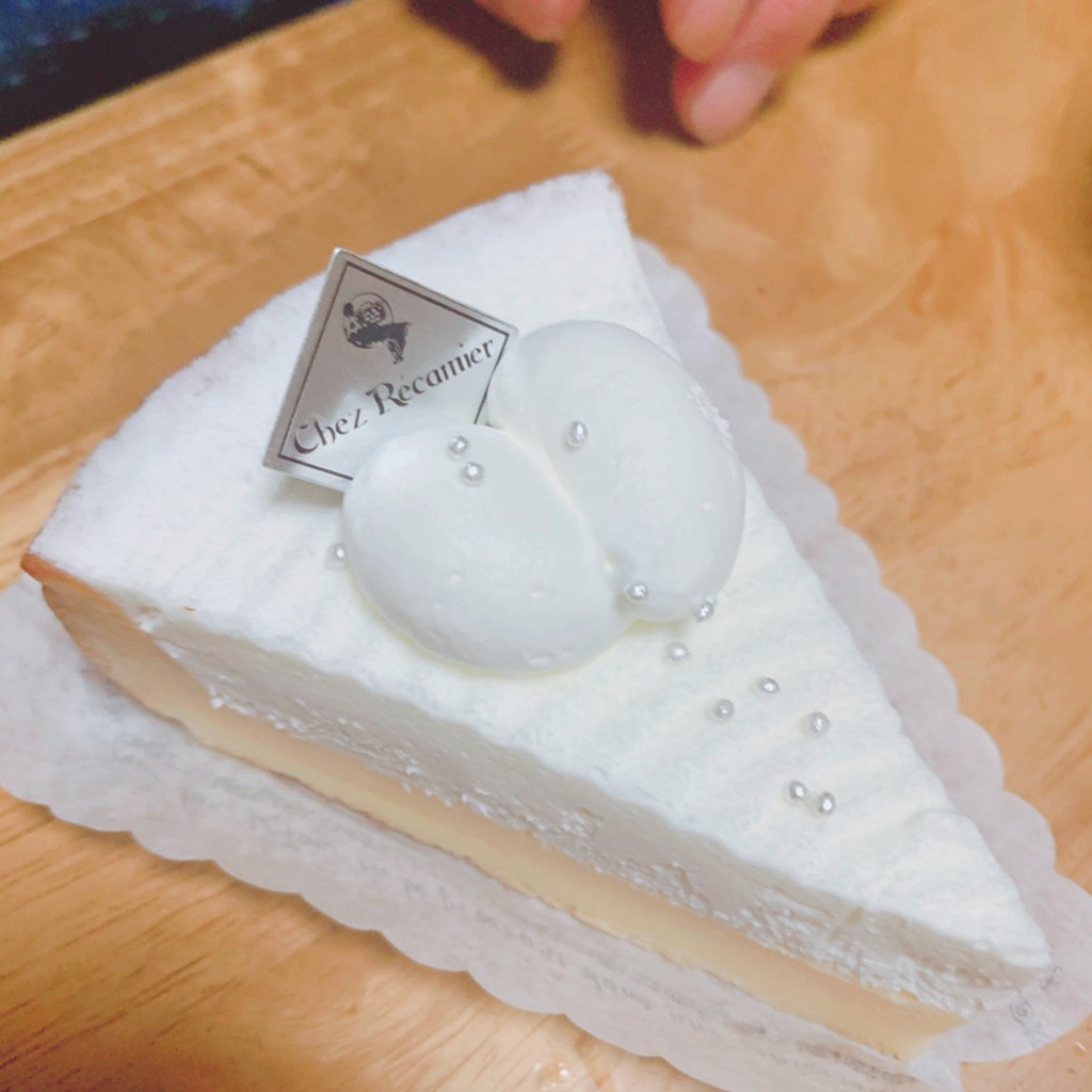 ユーザーが投稿したホワイトチーズタルトの写真 - 実際訪問したユーザーが直接撮影して投稿した上矢切ケーキChez Recamier 松戸店の写真