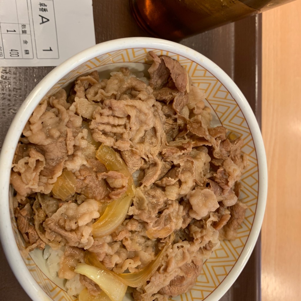 ユーザーが投稿した牛丼の写真 - 実際訪問したユーザーが直接撮影して投稿した安西牛丼すき家 静岡安西店の写真