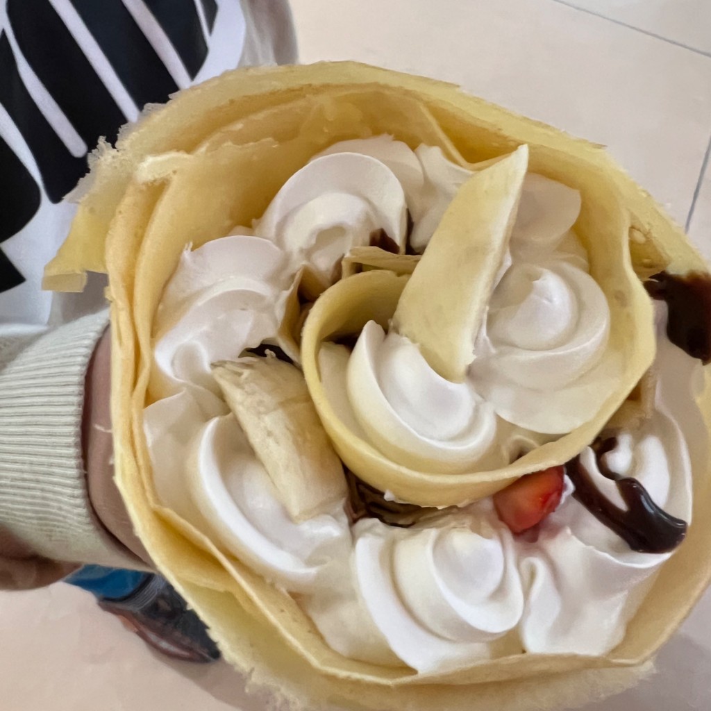ユーザーが投稿したいちごバナナチョコクリームの写真 - 実際訪問したユーザーが直接撮影して投稿した古雅クレープハッピークレープ 桃花台店の写真