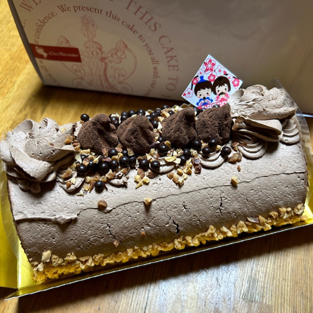 ユーザーが投稿したチョコのロールケーキの写真 - 実際訪問したユーザーが直接撮影して投稿した入船ケーキシェ・レカミエ イオン新浦安店の写真