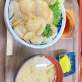 生帆立丼 - 実際訪問したユーザーが直接撮影して投稿した常呂町字土佐魚介 / 海鮮料理レストハウスところの写真のメニュー情報