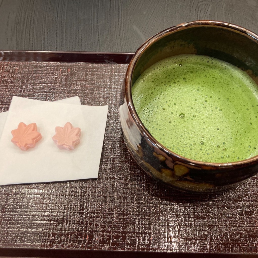 ユーザーが投稿した抹茶 (菓子付き)の写真 - 実際訪問したユーザーが直接撮影して投稿した大島田日本茶専門店茶寮 伊藤園 セブンパークアリオ柏店の写真