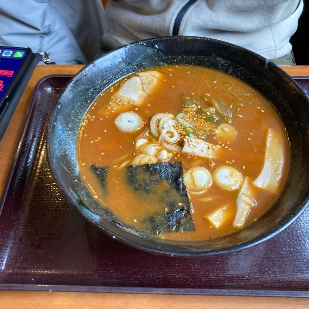 ユーザーが投稿した辛味噌ラーメンの写真 - 実際訪問したユーザーが直接撮影して投稿した平岸一条うどん蔵乃麺 平岸店の写真