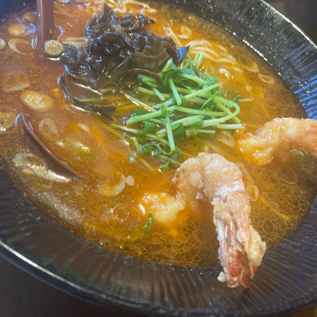 ユーザーが投稿した海老麺ランチセットの写真 - 実際訪問したユーザーが直接撮影して投稿した駒生町餃子和の中の写真