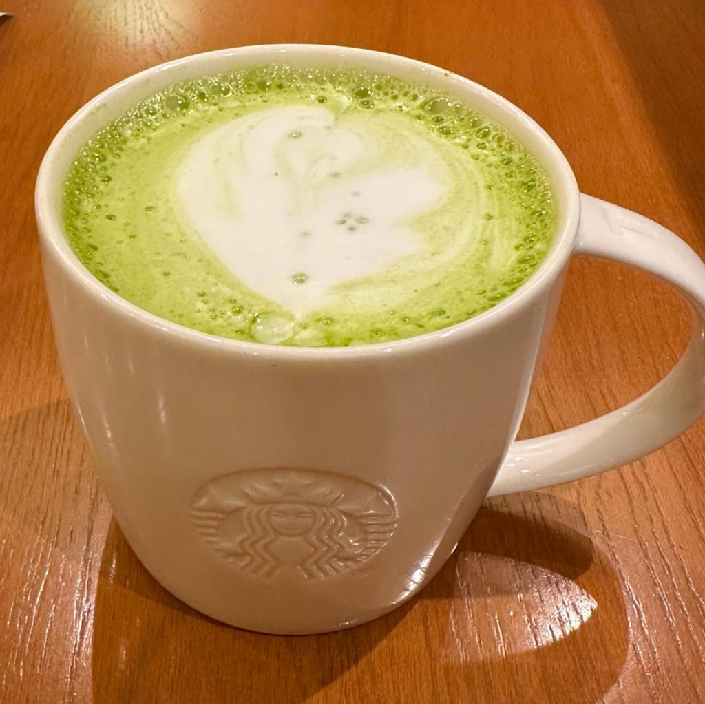 ユーザーが投稿した1S抹茶ティーラテの写真 - 実際訪問したユーザーが直接撮影して投稿した笠原町カフェスターバックスコーヒー 水戸 県庁前店の写真