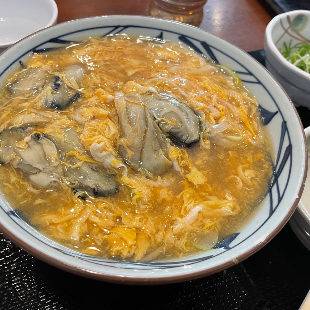 ユーザーが投稿した牡蠣たまあんかけの写真 - 実際訪問したユーザーが直接撮影して投稿した森戸新田うどん丸亀製麺 ベイシアひだかモール店の写真