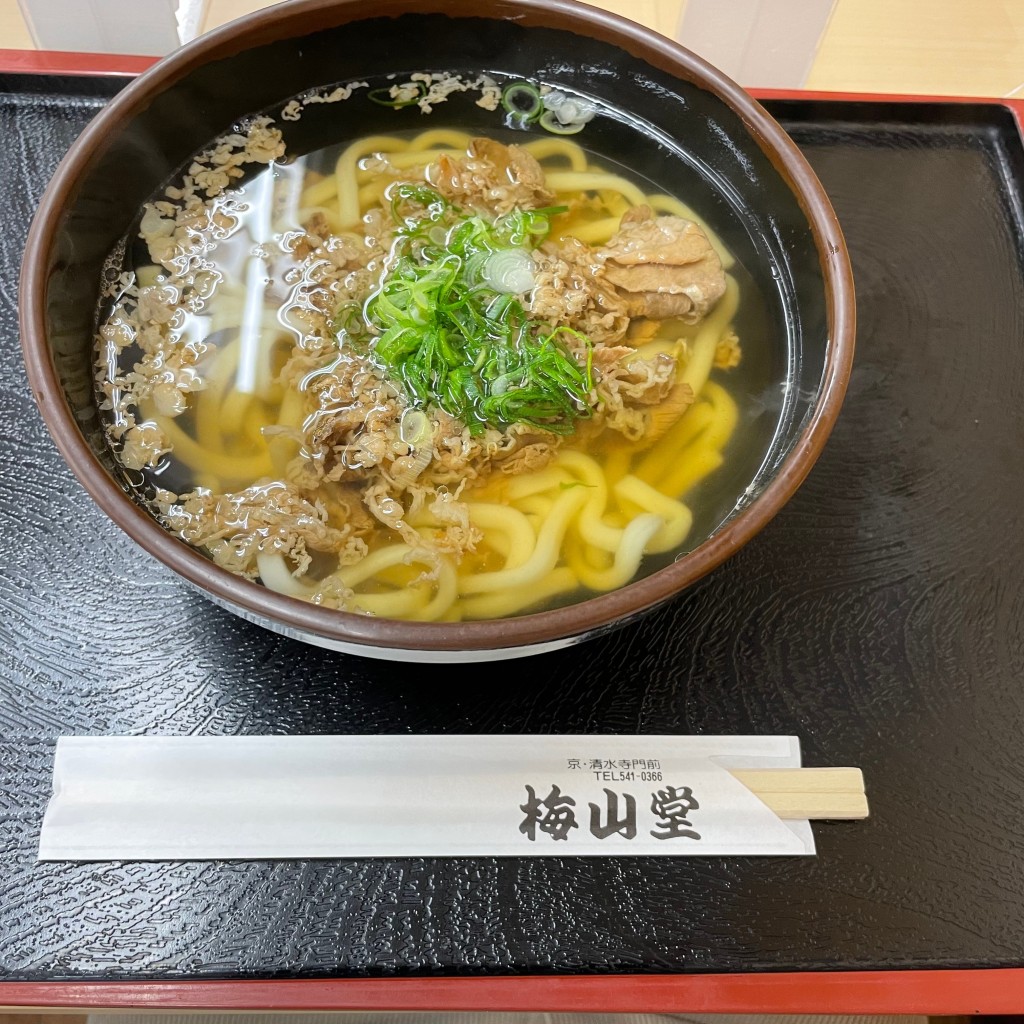 ユーザーが投稿した肉うどん そばの写真 - 実際訪問したユーザーが直接撮影して投稿した清水2丁目和食 / 日本料理梅山堂の写真