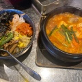 半丼セットLunch - 実際訪問したユーザーが直接撮影して投稿した元宮町韓国料理赤豚屋 チョッテジヤ 豊田店の写真のメニュー情報