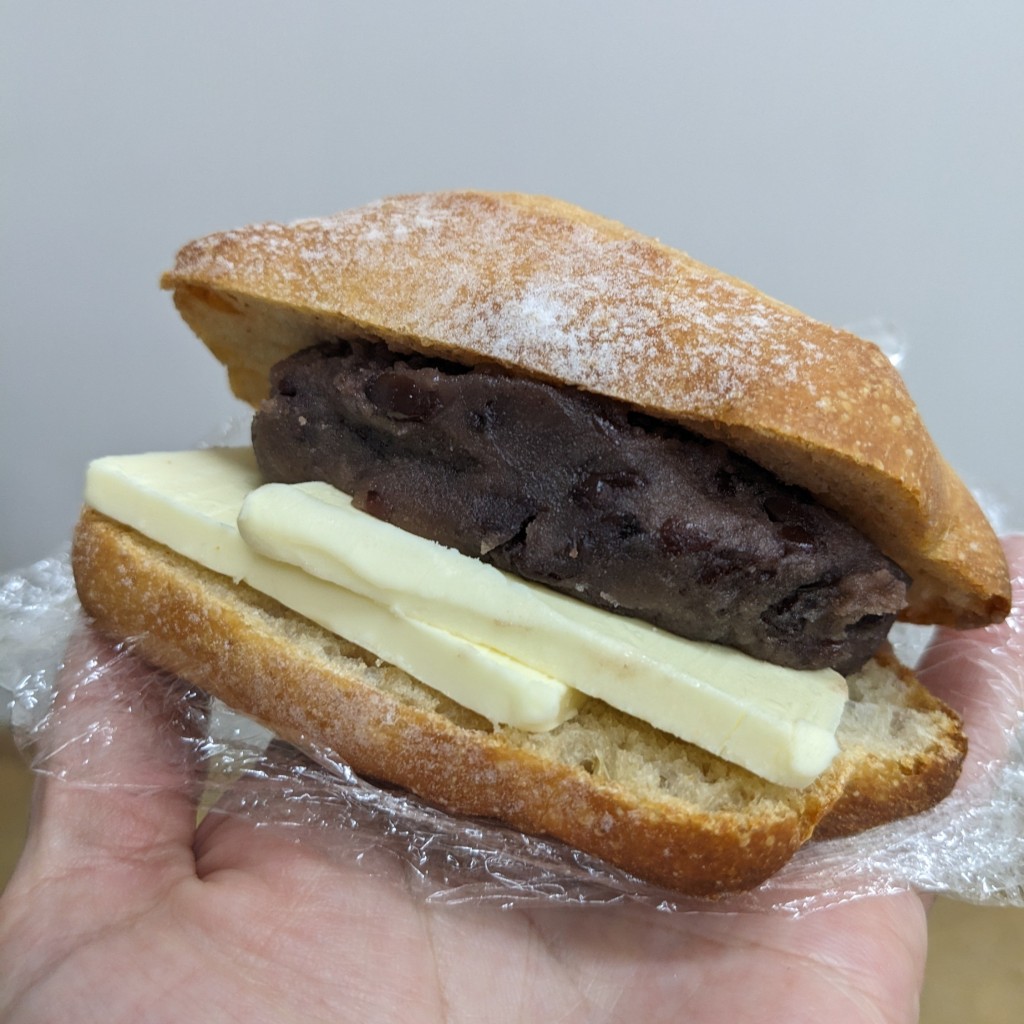 ユーザーが投稿したあんバターサンドの写真 - 実際訪問したユーザーが直接撮影して投稿した東日暮里カフェカフェ むぎわらいの写真