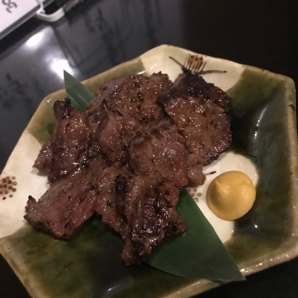 ユーザーが投稿した牛ハラミの赤味噌焼きの写真 - 実際訪問したユーザーが直接撮影して投稿した東野田町焼鳥炭や吟蔵の写真