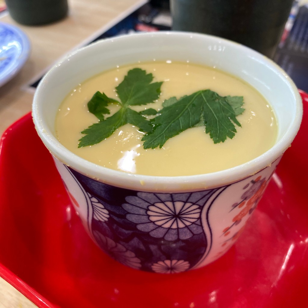 ユーザーが投稿した特製茶碗蒸しの写真 - 実際訪問したユーザーが直接撮影して投稿した昭和町回転寿司くら寿司 昭島駅前店の写真