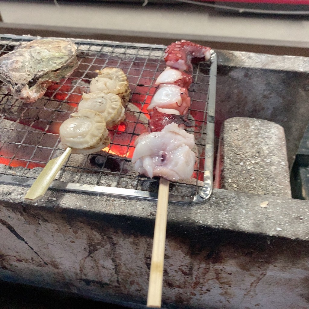 ユーザーが投稿した海鮮串の写真 - 実際訪問したユーザーが直接撮影して投稿した宇品海岸バーベキュー宇品BBQガーデンの写真