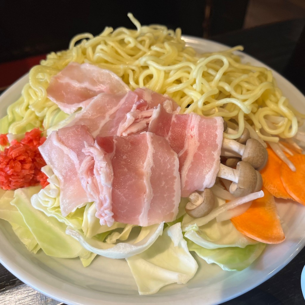 ユーザーが投稿した肉焼きそばランチの写真 - 実際訪問したユーザーが直接撮影して投稿した元総社町お好み焼きKANSAI 前橋元総社店の写真