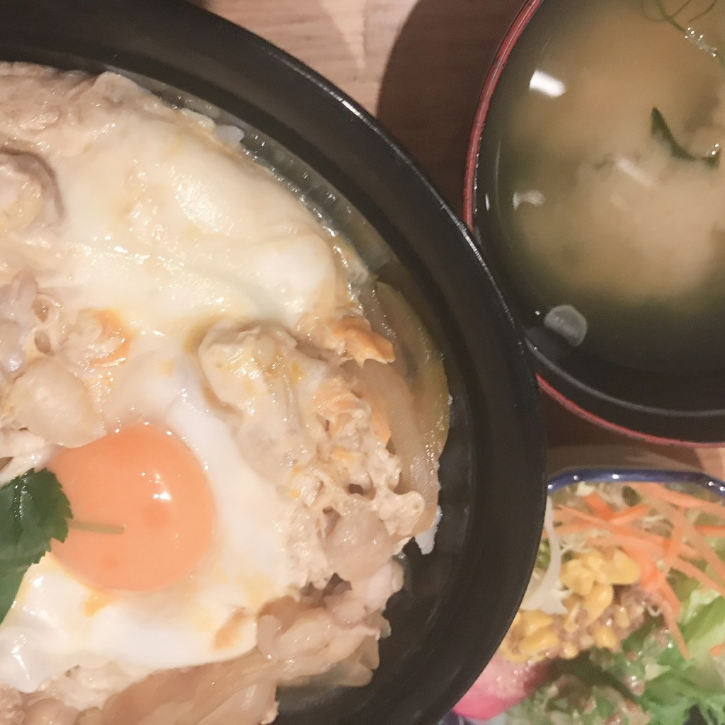 ユーザーが投稿した親子丼定食の写真 - 実際訪問したユーザーが直接撮影して投稿した川床町焼鳥鳥むら食堂の写真