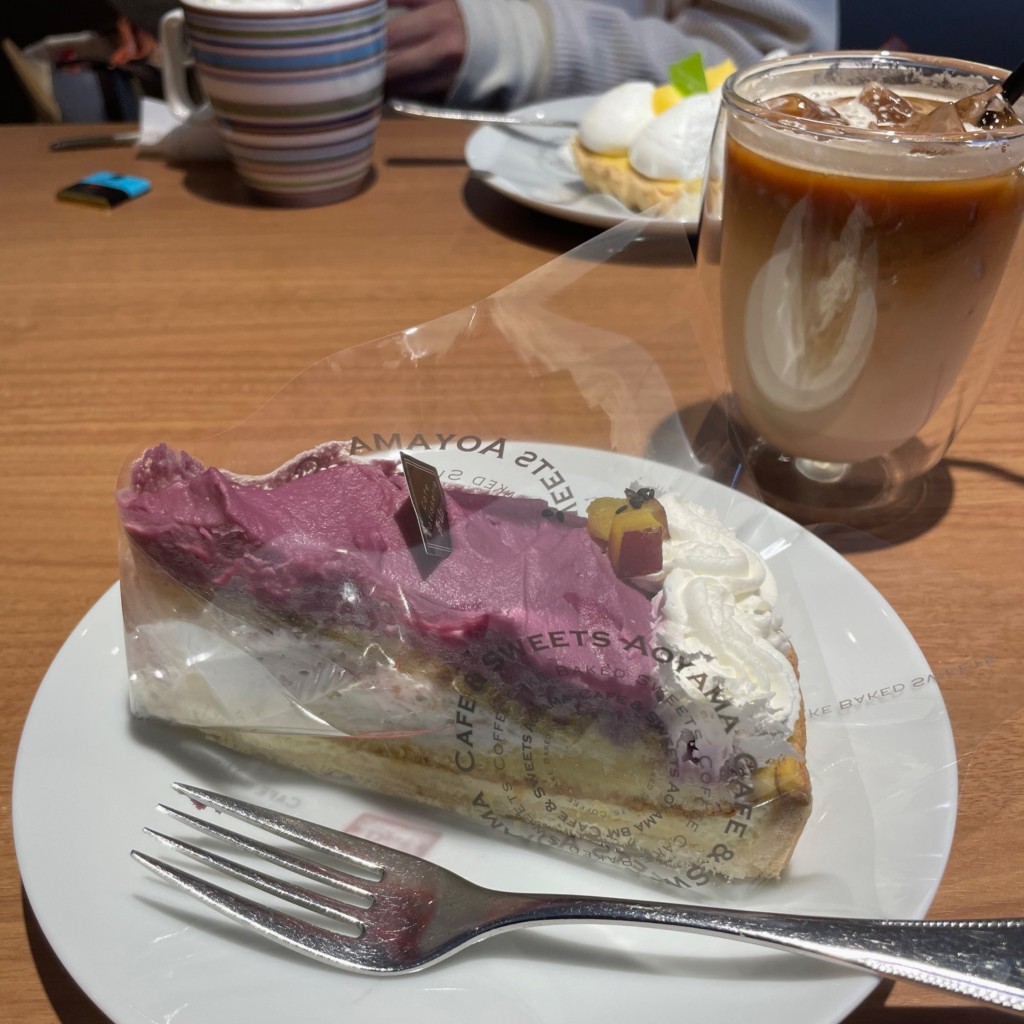 ユーザーが投稿した紫芋のモンブランの写真 - 実際訪問したユーザーが直接撮影して投稿した今ケーキカフェ青山 岡山本店の写真