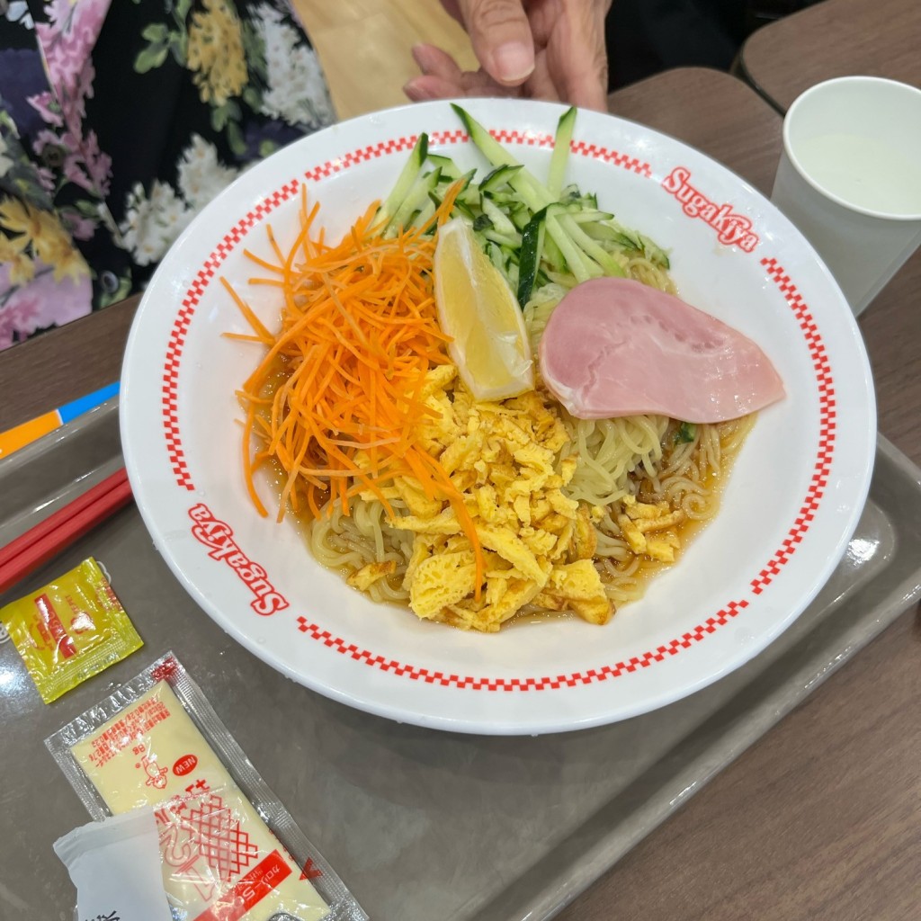 ユーザーが投稿した冷しラーメンの写真 - 実際訪問したユーザーが直接撮影して投稿した柳津町丸野ラーメン専門店スガキヤ カラフルタウン岐阜店の写真