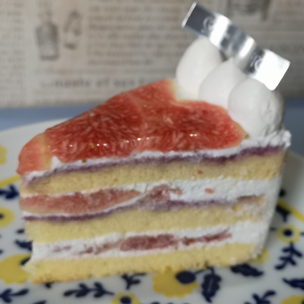 ユーザーが投稿したいちじくショートケーキの写真 - 実際訪問したユーザーが直接撮影して投稿した川之江町ケーキゴトウ洋菓子店の写真