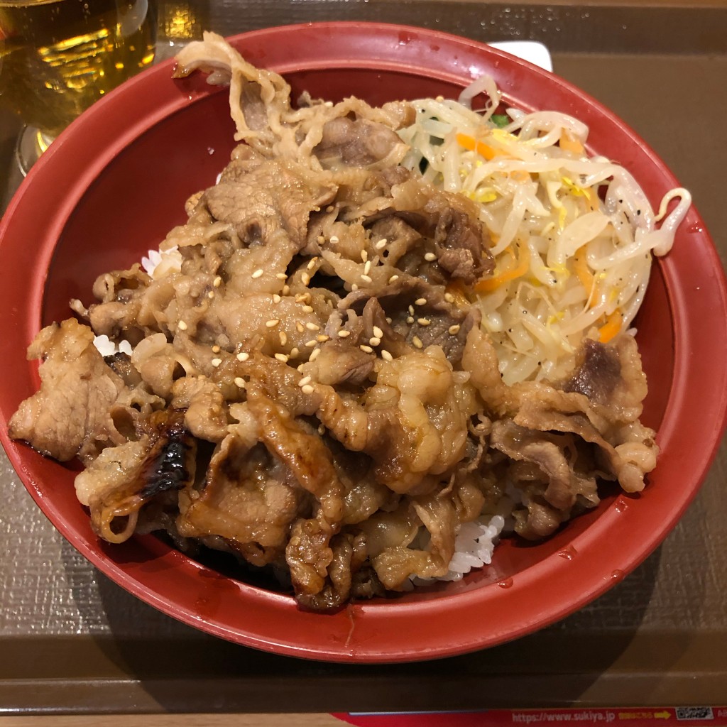 ユーザーが投稿した牛カルビ丼並の写真 - 実際訪問したユーザーが直接撮影して投稿した荏田南牛丼すき家 都筑ふれあいの丘店の写真