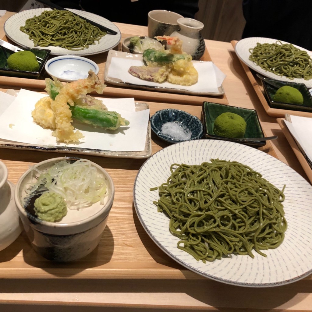 ユーザーが投稿したかご盛り伊達茶蕎麦の写真 - 実際訪問したユーザーが直接撮影して投稿した富沢そば蕎麦居酒屋と和菓子の店 京乃北の写真