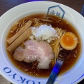 琥珀(醤油ラーメン) - 実際訪問したユーザーが直接撮影して投稿した北沢ラーメン専門店楽観 下北沢店の写真のメニュー情報