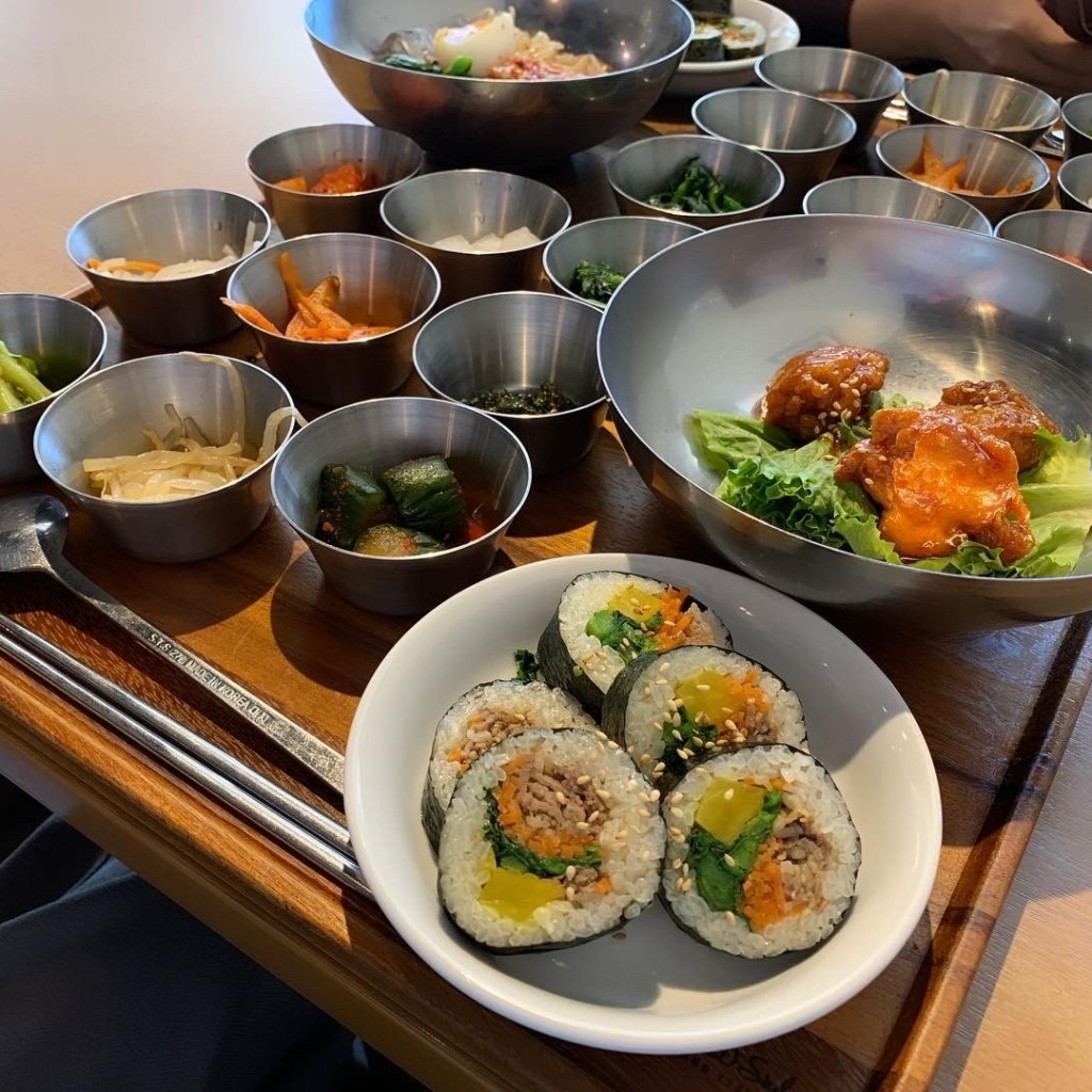 ユーザーが投稿したキンパ&ヤンニョムチキンの写真 - 実際訪問したユーザーが直接撮影して投稿した若竹町韓国料理KOREAN KITCHEN PUCHIMAN 岐阜店の写真