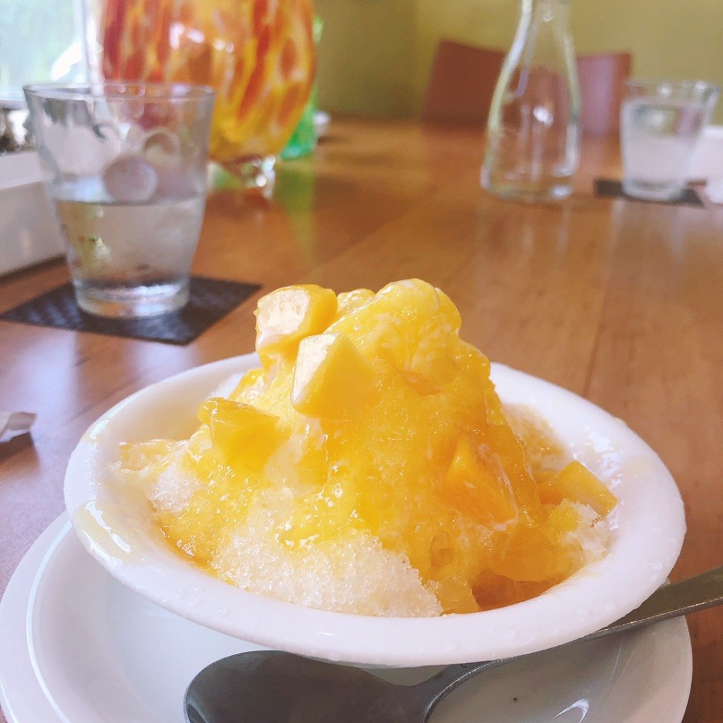 ユーザーが投稿したチーズカレードリア、マンゴーかき氷の写真 - 実際訪問したユーザーが直接撮影して投稿した桜井町カフェゆんたくカフェの写真