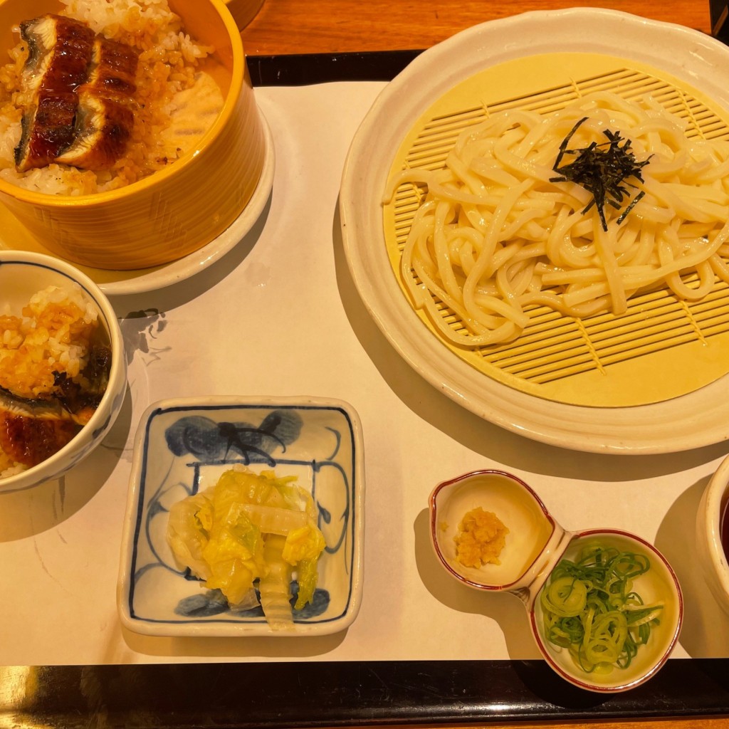 ユーザーが投稿した鰻セイロうどんの写真 - 実際訪問したユーザーが直接撮影して投稿したファミリーレストランがんこ 京都駅ビル店の写真