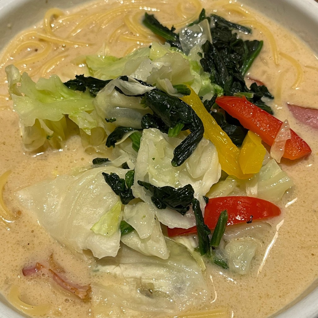 ユーザーが投稿した野菜牡蠣スープの写真 - 実際訪問したユーザーが直接撮影して投稿した鉢塚パスタジョリーパスタ 池田店の写真