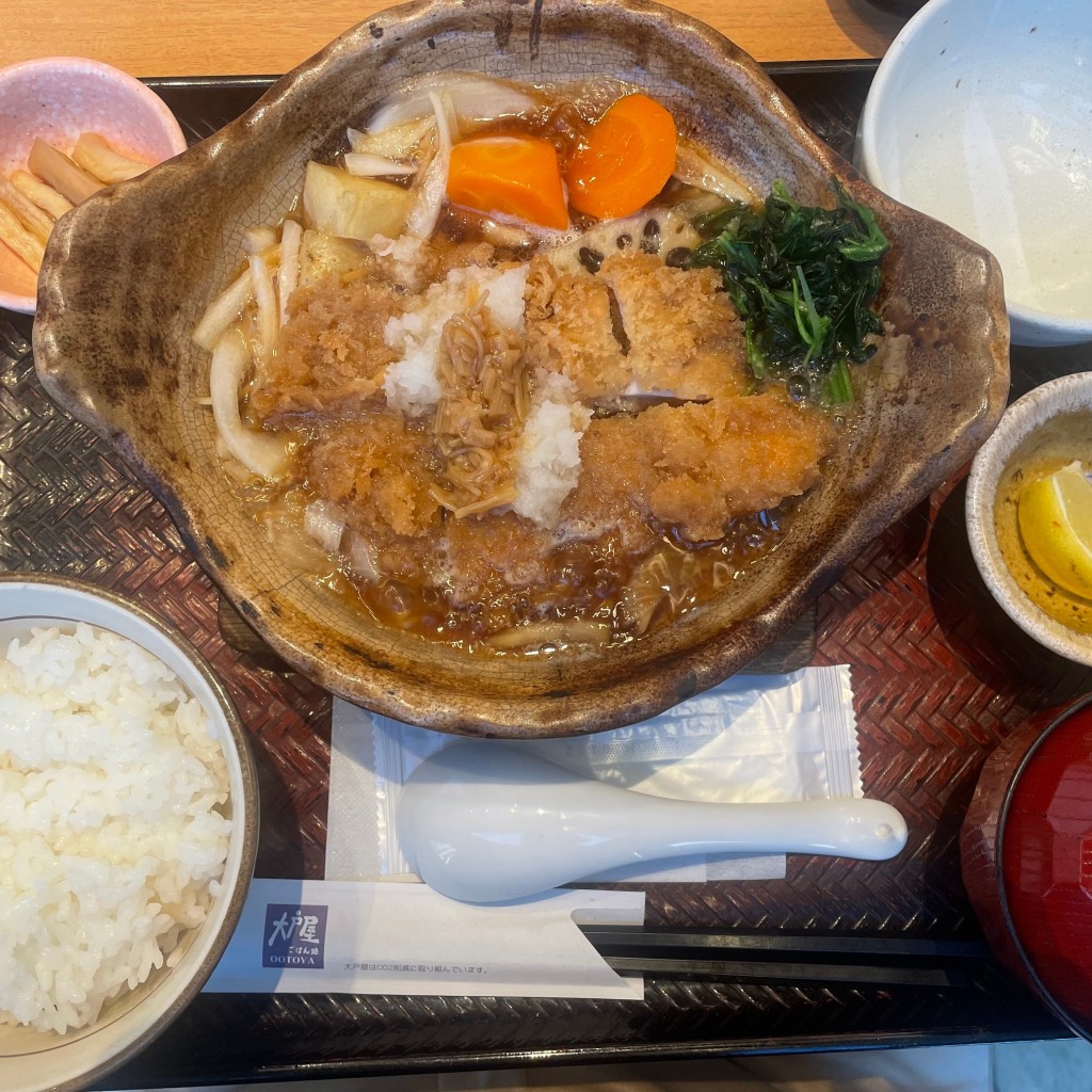 ユーザーが投稿した[定食]チキンかあさん煮の写真 - 実際訪問したユーザーが直接撮影して投稿した本町定食屋大戸屋 武蔵小金井南口店の写真