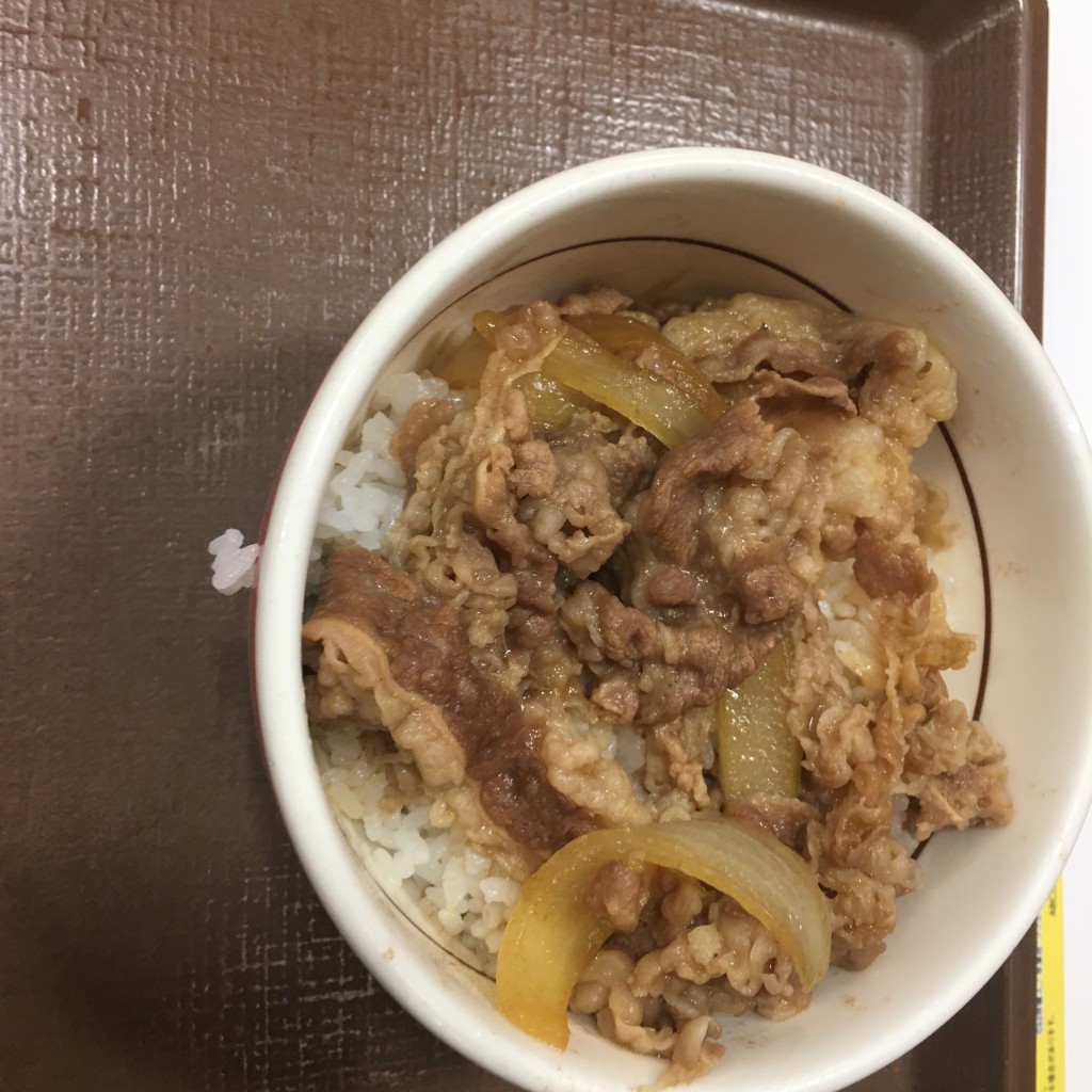 ユーザーが投稿した牛丼ミニの写真 - 実際訪問したユーザーが直接撮影して投稿した阿児町鵜方牛丼すき家 167号志摩鵜方店の写真