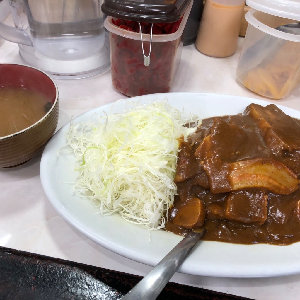 ユーザーが投稿した豚の角煮カレーの写真 - 実際訪問したユーザーが直接撮影して投稿した弥生町カレーバーグ 弥生町店の写真