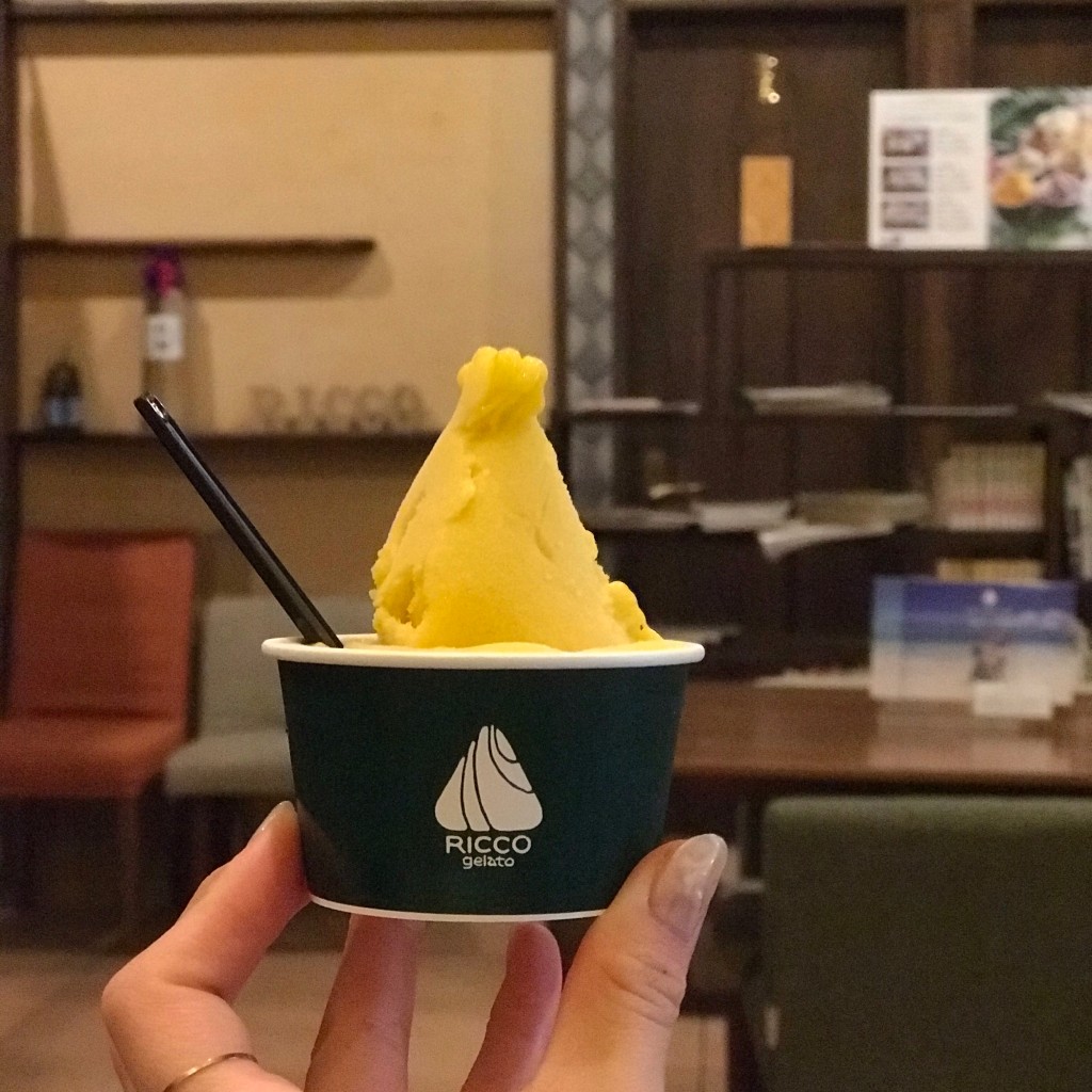 ユーザーが投稿したマンゴージェラートの写真 - 実際訪問したユーザーが直接撮影して投稿した平良アイスクリームリッコジェラート 宮古島本店の写真
