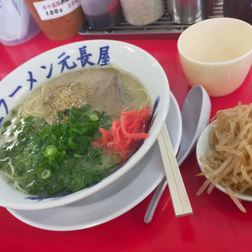 ユーザーが投稿したとんこつラーメンの写真 - 実際訪問したユーザーが直接撮影して投稿した阿弥陀町阿弥陀ラーメン / つけ麺元祖ラーメン元長屋 高砂店の写真