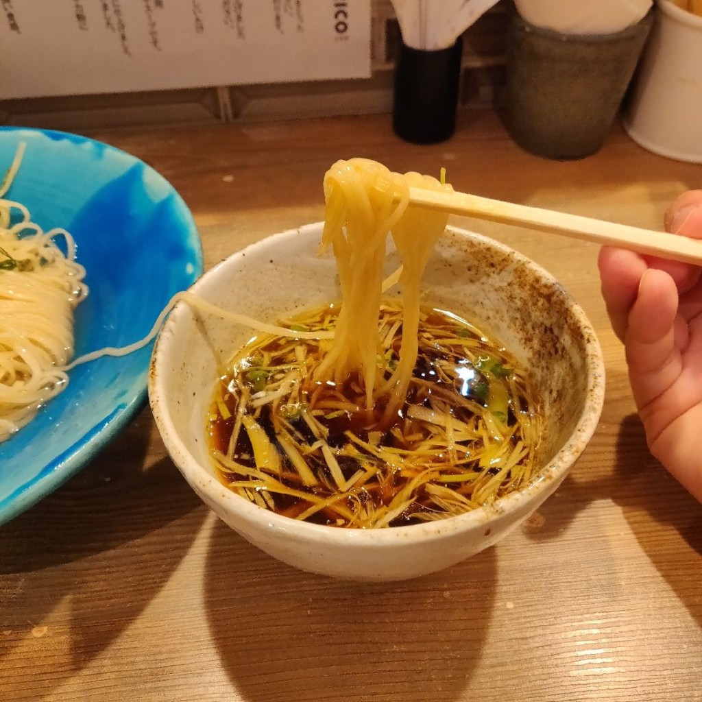 ユーザーが投稿した昆布水つけ麺の写真 - 実際訪問したユーザーが直接撮影して投稿した南烏山ラーメン / つけ麺中華そば トリコの写真