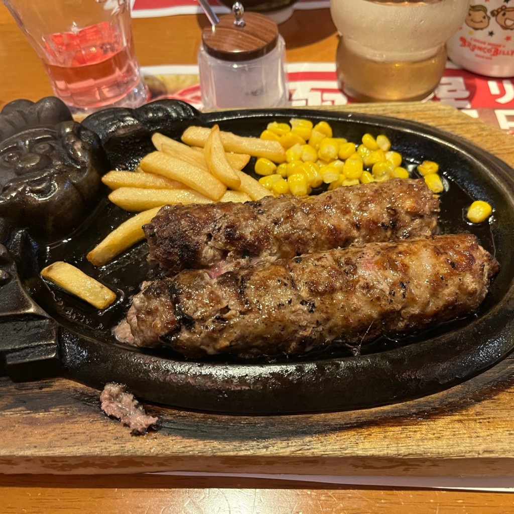 ユーザーが投稿した炭焼がんこハンバーグの写真 - 実際訪問したユーザーが直接撮影して投稿した中川中央ステーキブロンコビリー 港北みなも店の写真