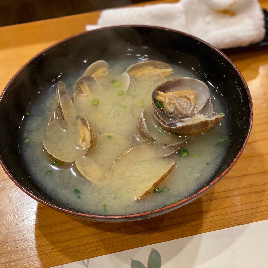 ユーザーが投稿した貝汁の写真 - 実際訪問したユーザーが直接撮影して投稿した博多駅東寿司株式会社 鮨隆 本店の写真