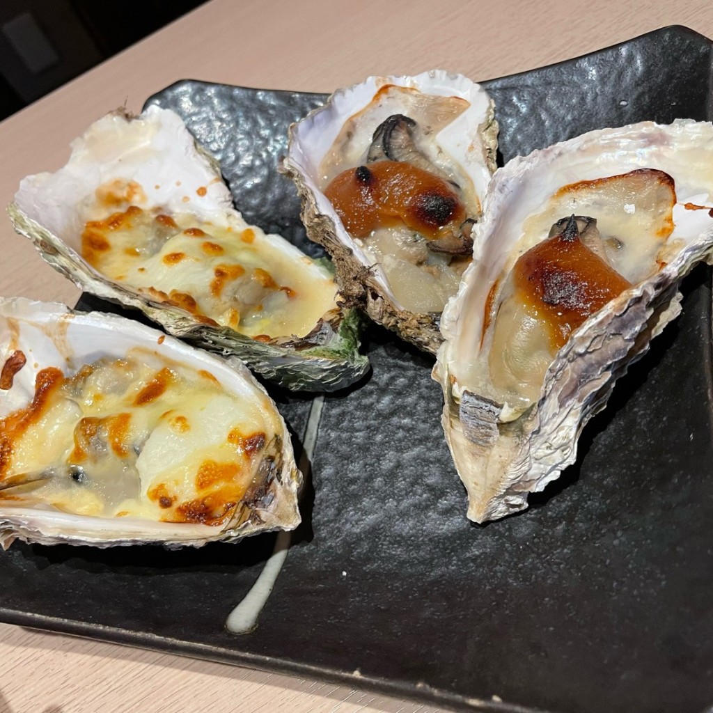ユーザーが投稿した牡蠣の季節の味噌焼 1の写真 - 実際訪問したユーザーが直接撮影して投稿した関戸オイスターバー牡蠣屋うらら 聖蹟桜ヶ丘店の写真