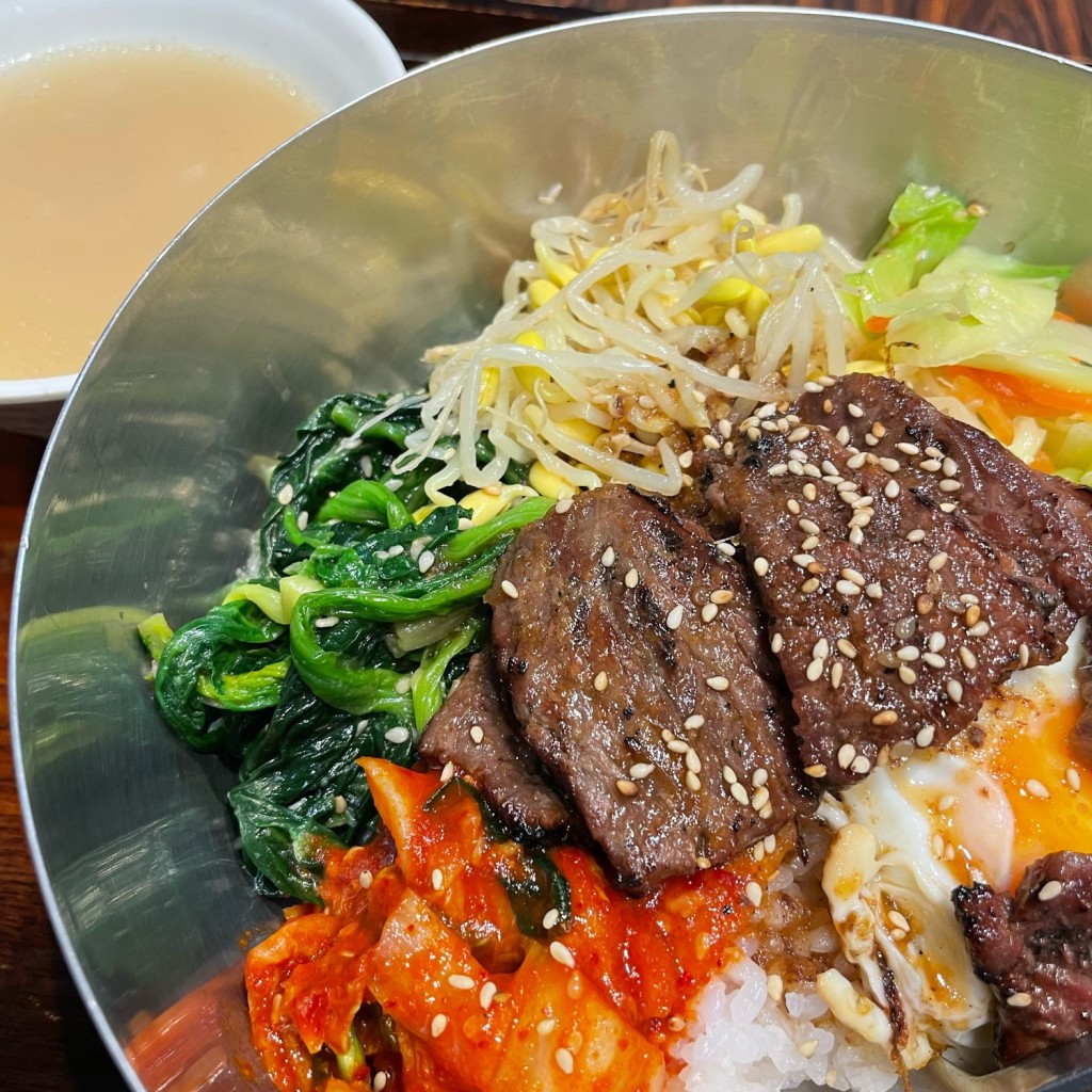 ユーザーが投稿したハラミ丼の写真 - 実際訪問したユーザーが直接撮影して投稿した立川韓国料理ソウル市場 森下店の写真