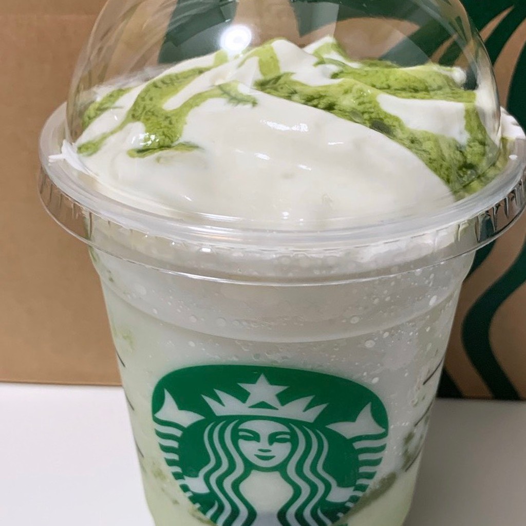 ユーザーが投稿した抹茶ホワイトチョコレートフラペチーノの写真 - 実際訪問したユーザーが直接撮影して投稿した大坪町カフェスターバックスコーヒー 津島大坪店の写真