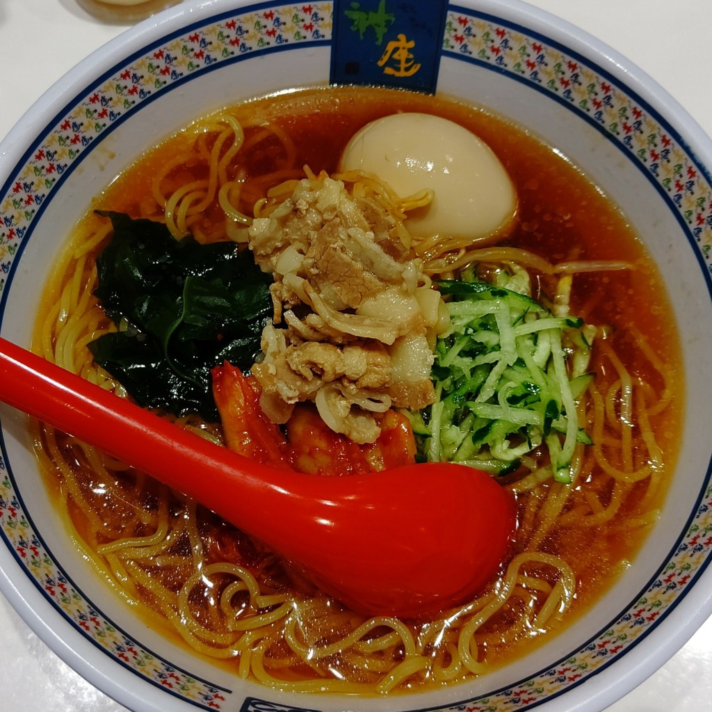 ユーザーが投稿した冷たいラーメンの写真 - 実際訪問したユーザーが直接撮影して投稿した西中島ラーメン専門店どうとんぼり神座 エキマルシェ 新大阪店の写真